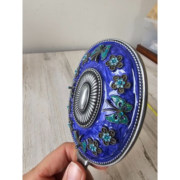 Kalifano jeweled mirrored butterfly vanity - Picture 3 of 6